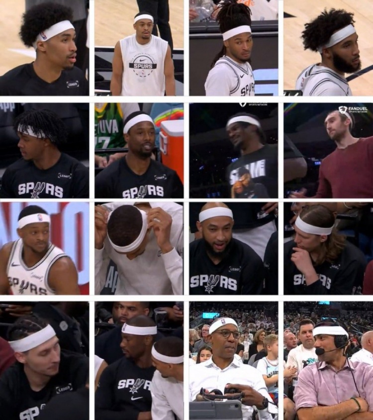 星空体育赛事运营中心-全员齐上阵！圣安东尼奥不正经新闻+1 马刺本赛季的头带帮